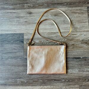 Banana Republic Gold Metallic Crossbody Bag